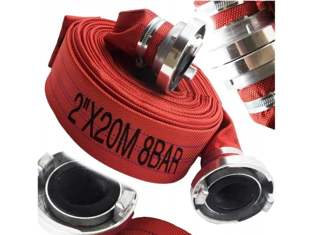 Billede 1 - Brandslange 20 meter med 2" stortz koblinger.