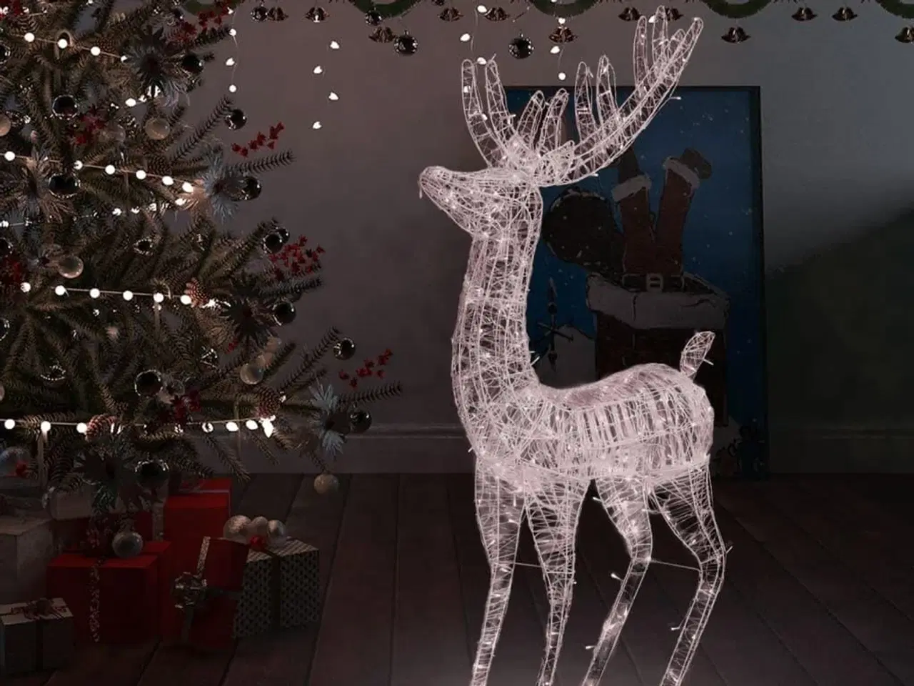 Billede 1 - Julerensdyr XXL 180 cm 250 LED'er akryl varm hvid
