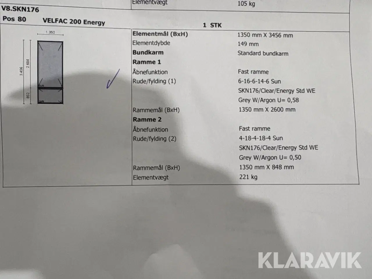 Billede 10 - Vinduer Velfac 200 energy - 3 styks