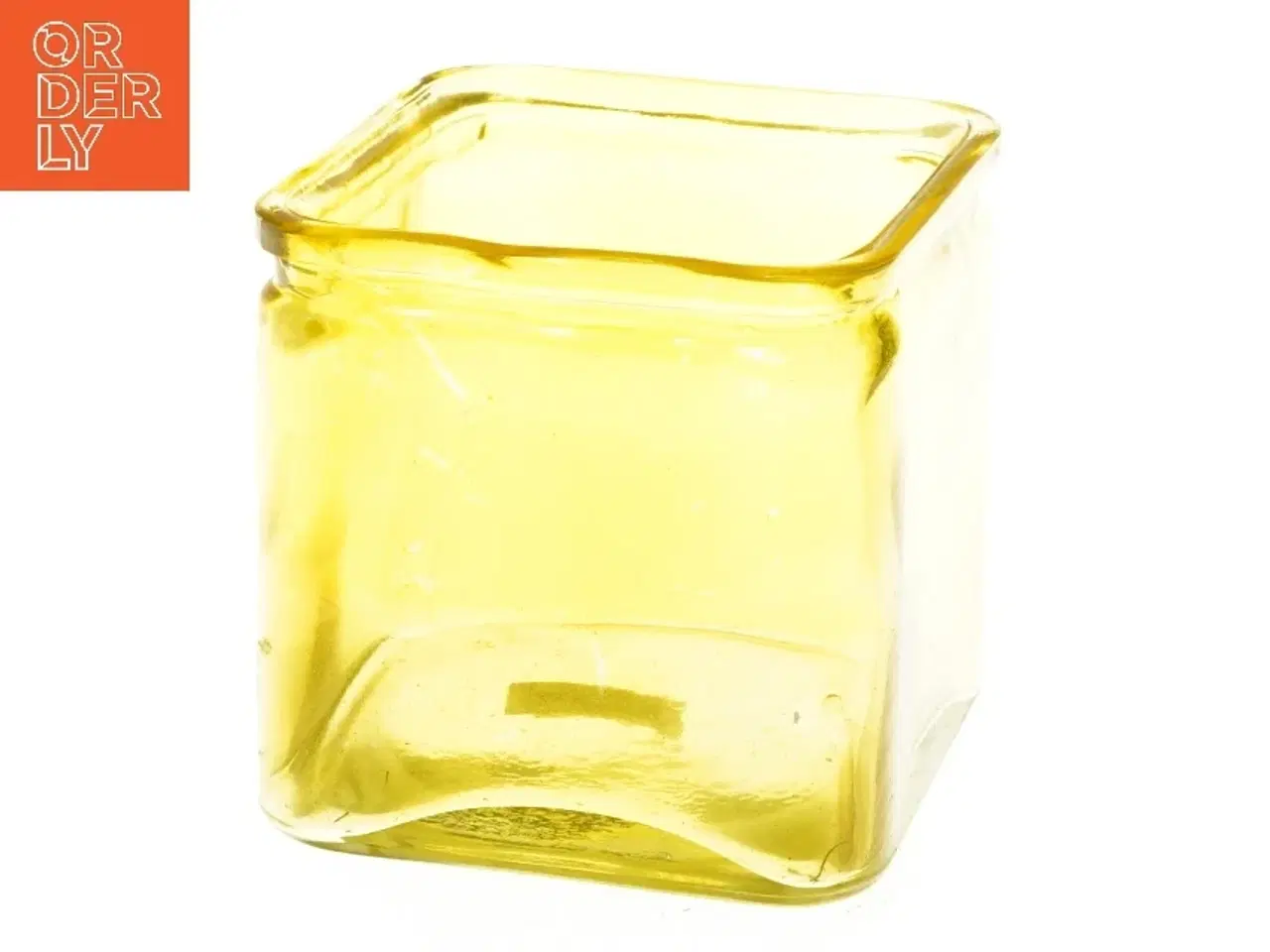 Billede 1 - Gul glasvase 12x12 cm (str. 12x12x12 cm)