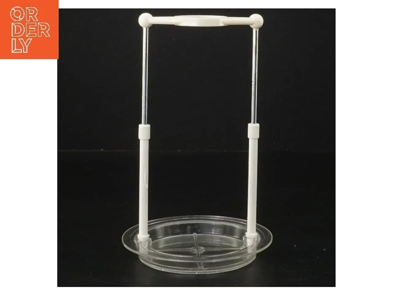 Billede 1 - Plastik holder til lampeskærm med base (str. 18 cm)