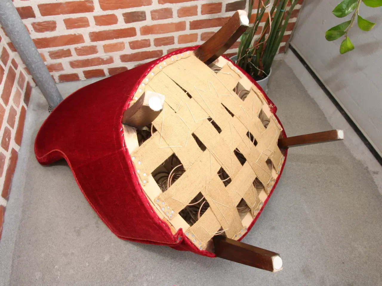 Billede 7 - Lækker rød vintage lænestol