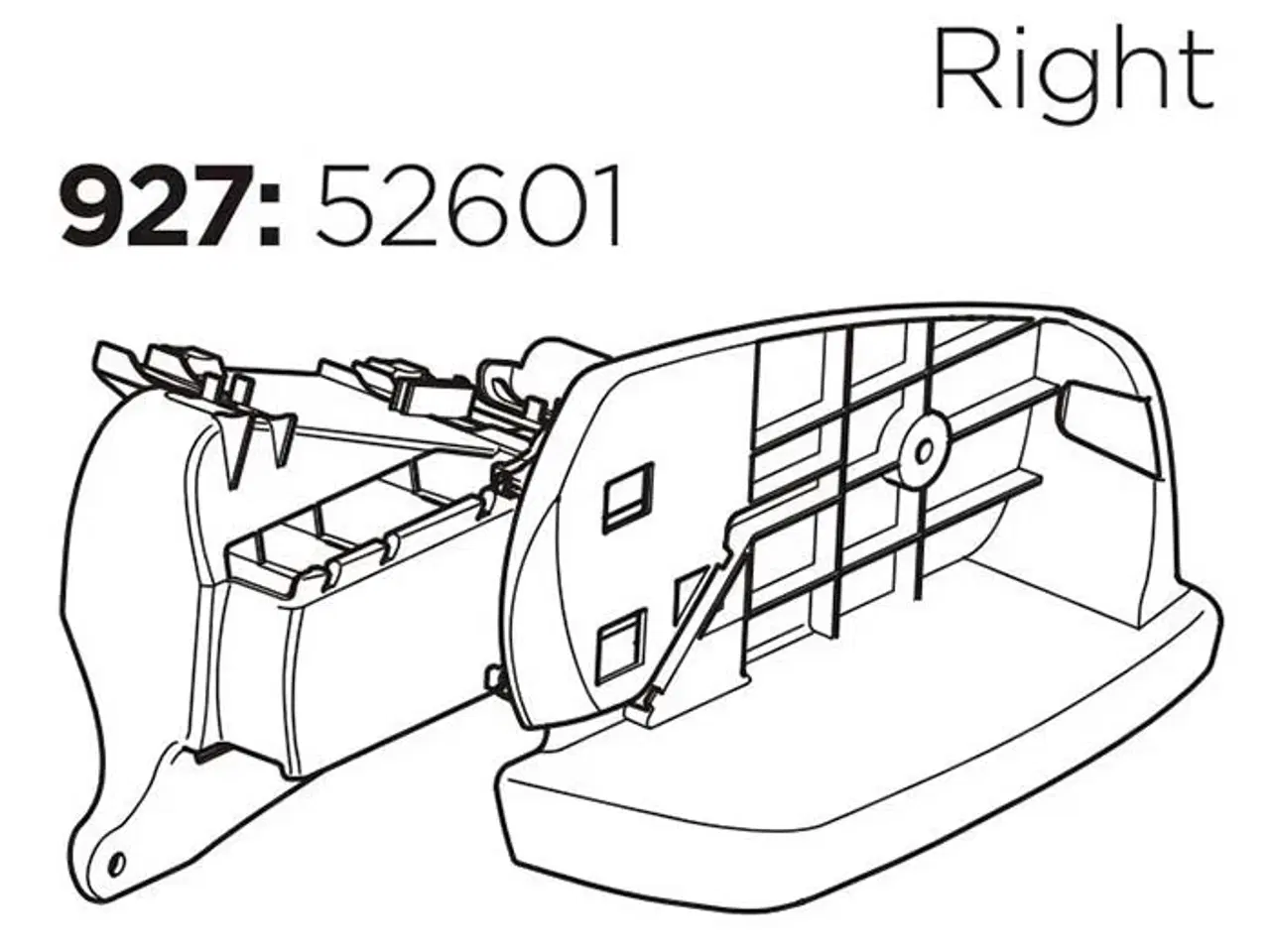 Billede 1 - Thule lygte holder højre, 925/927