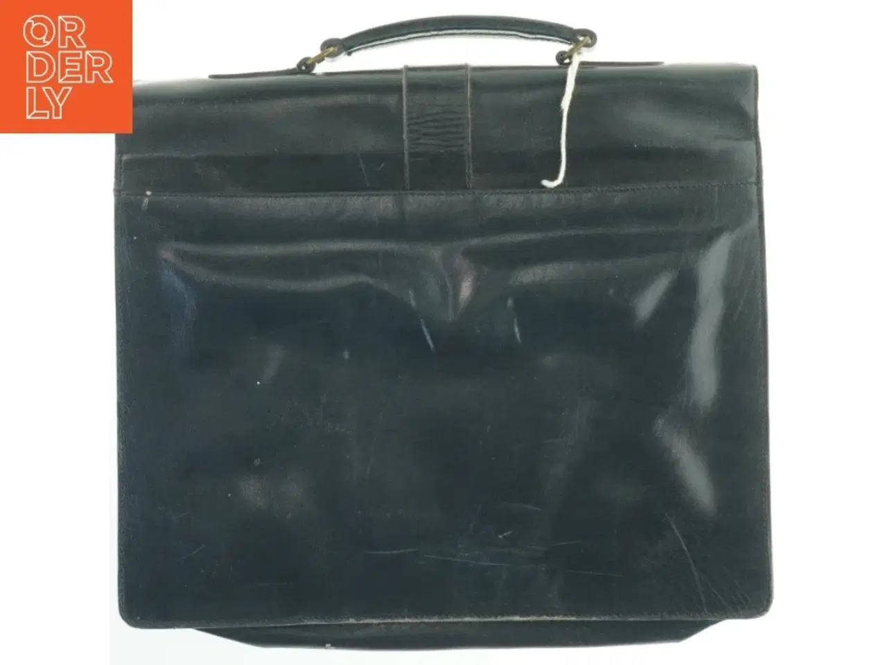 Billede 4 - Sort lædertaske (str. 40x35 cm)