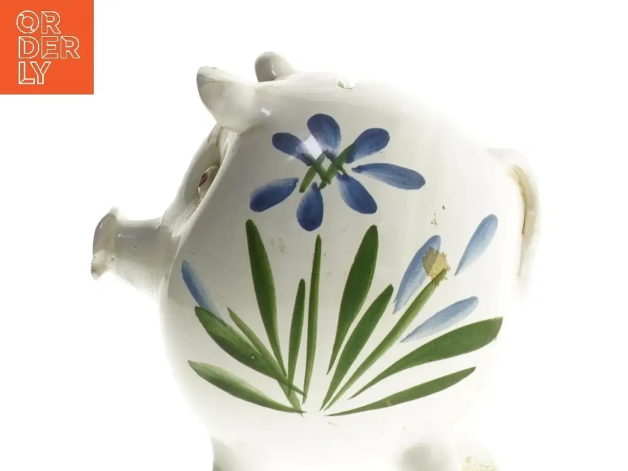 Billede 2 - Keramik sparegris med blomstermønster