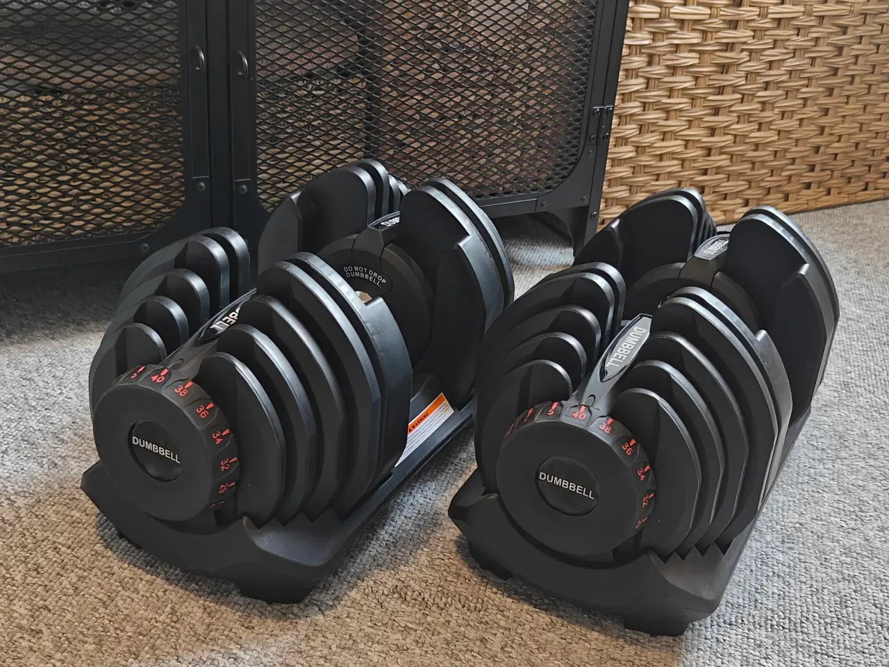 Billede 3 - Justerbare håndvægte 40 kg (flyttesalg)