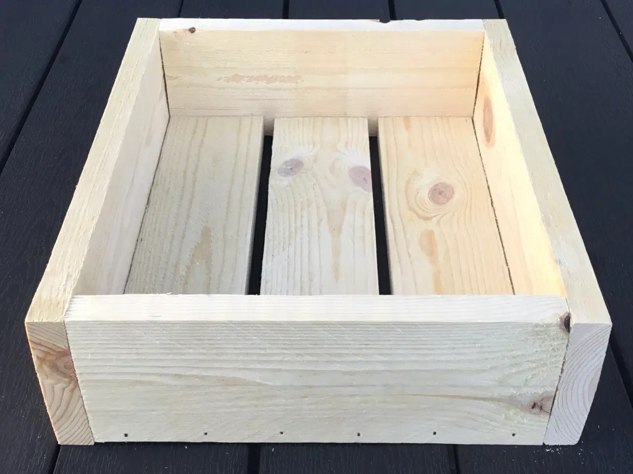 Billede 7 - Træ kasse / bakke i genbrugstræ fyr 35 x 30
