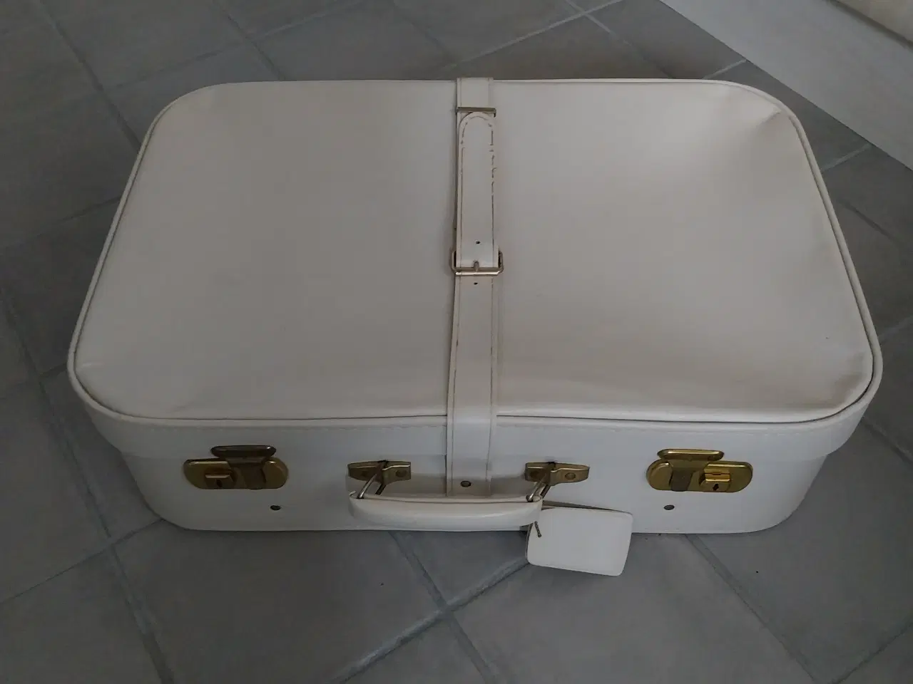 Billede 1 - Hvid gammel kuffert