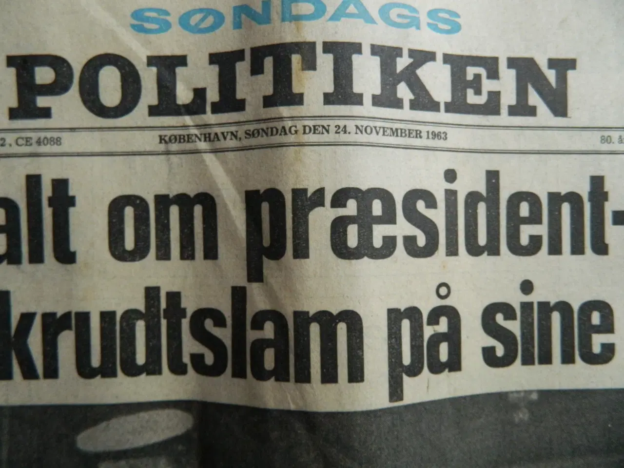 Billede 2 - Avis mordet på Politiken søndag 24. novembeer 1963