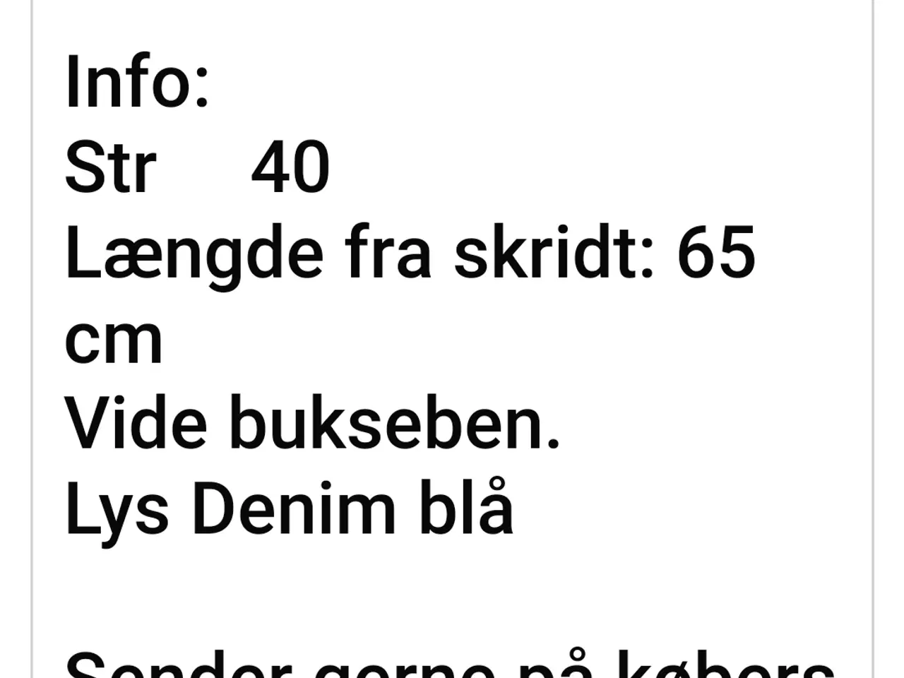 Billede 7 - Wide High Jeans fra Hennes og Mauritz.  Str 40