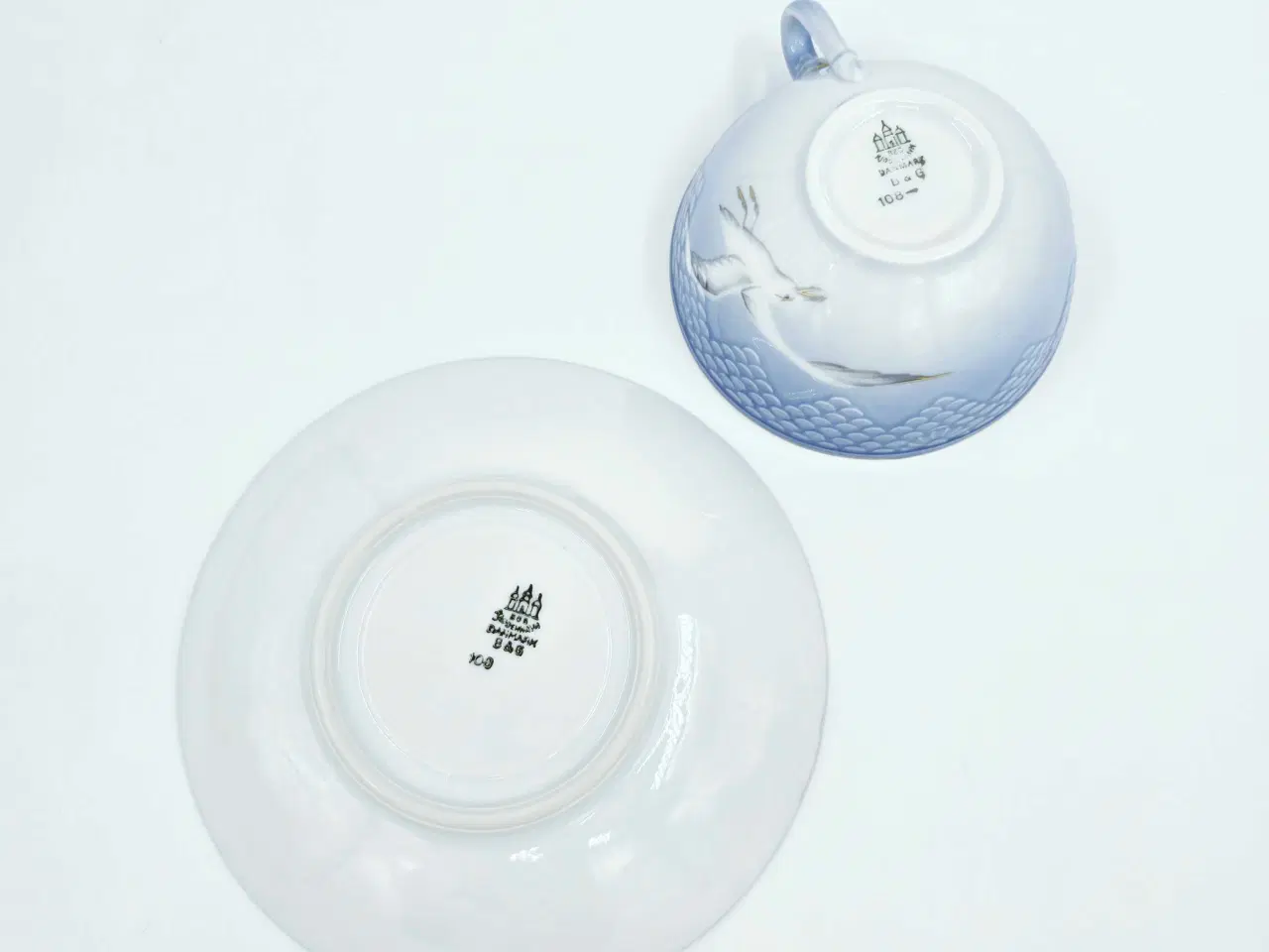 Billede 10 - Mågestel tekopper med guldkant 1 sortering Porcelæ