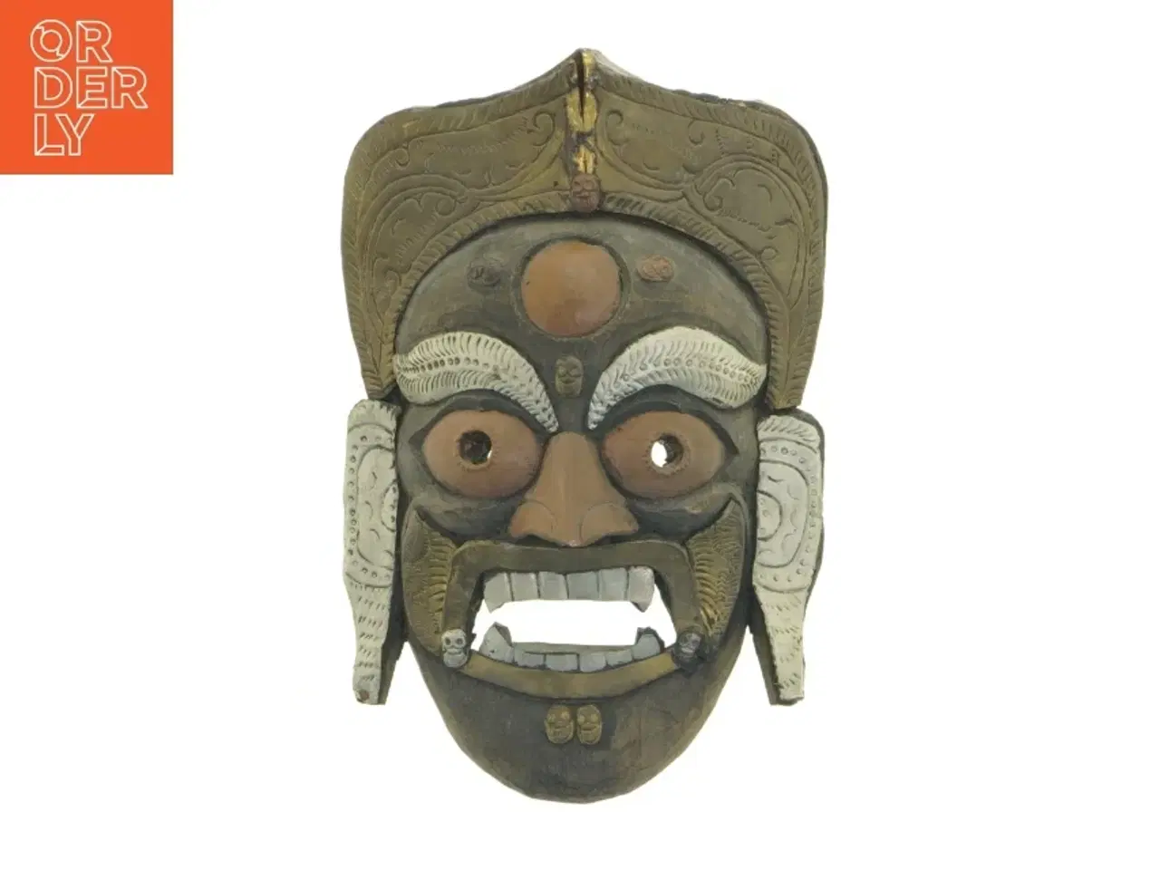 Billede 1 - Traditionel træmaske (str. 26 x 17 x 6,5 cm)