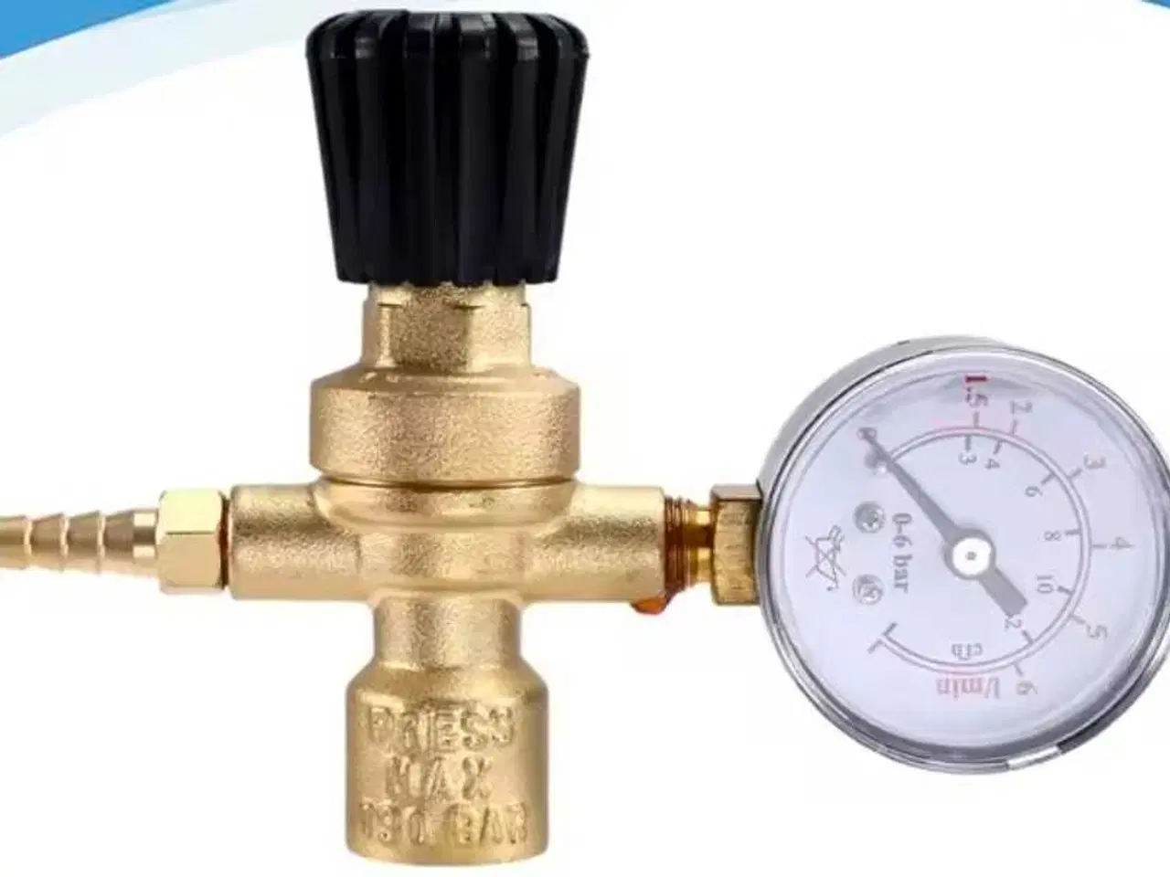 Billede 3 - 2 stk engangs regulator med manometer m10