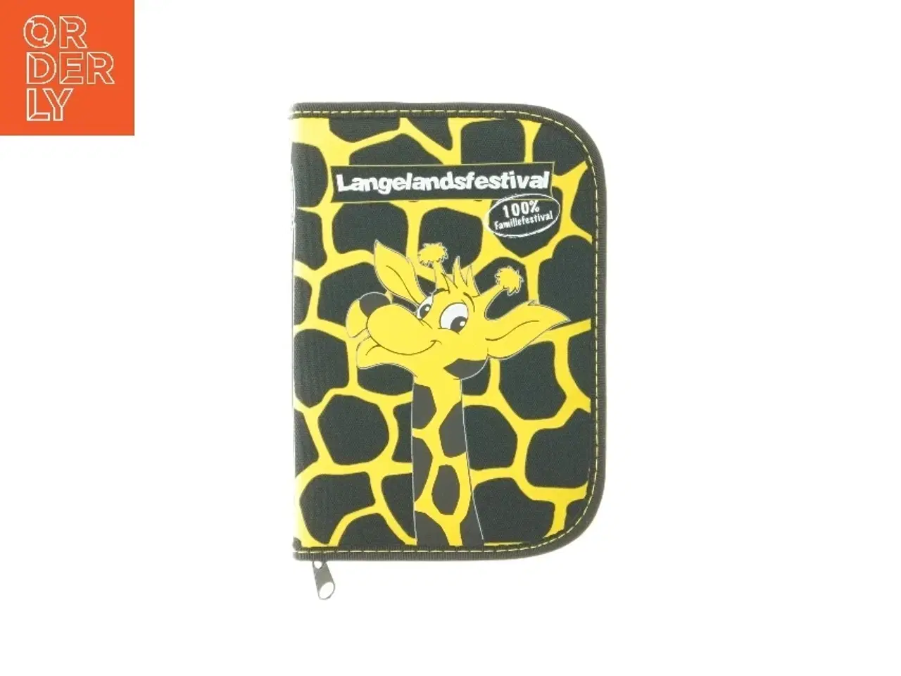 Billede 1 - Gul giraff penalhus fra Langelandsfestival (str. 19x13x2,5 cm)