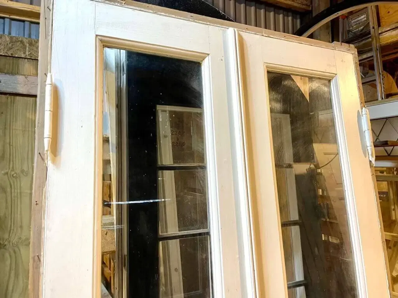 Billede 4 - Dobbelt glasdør m. trukket glas