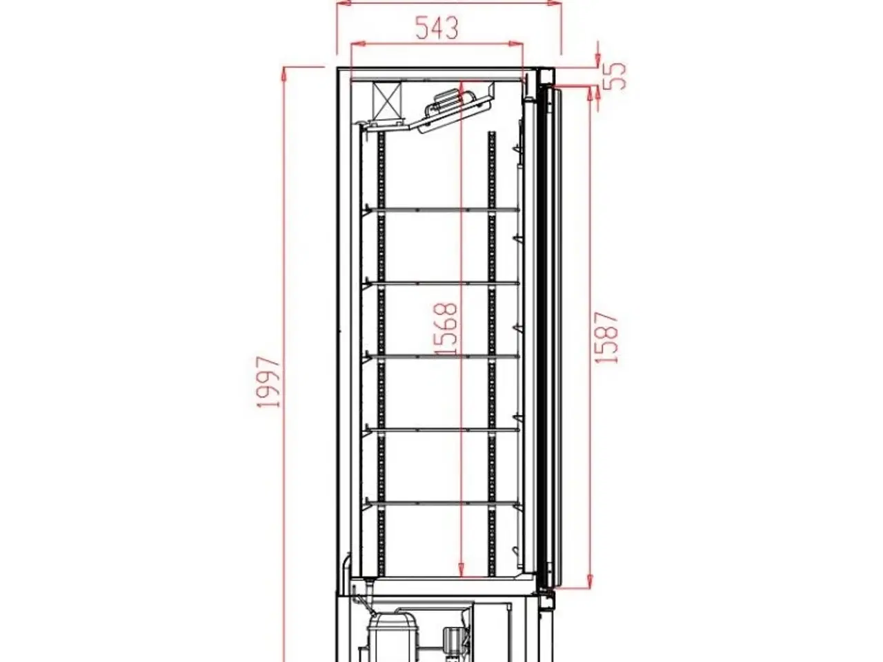 Billede 2 - Combisteel display køleskab – sort – 0,58 kW