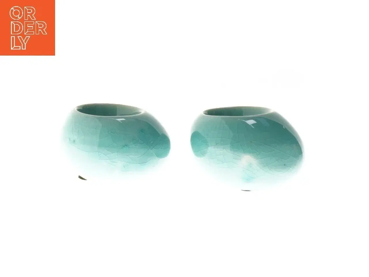 Billede 1 - Små turkise vaser (str. 8,5x5 cm)