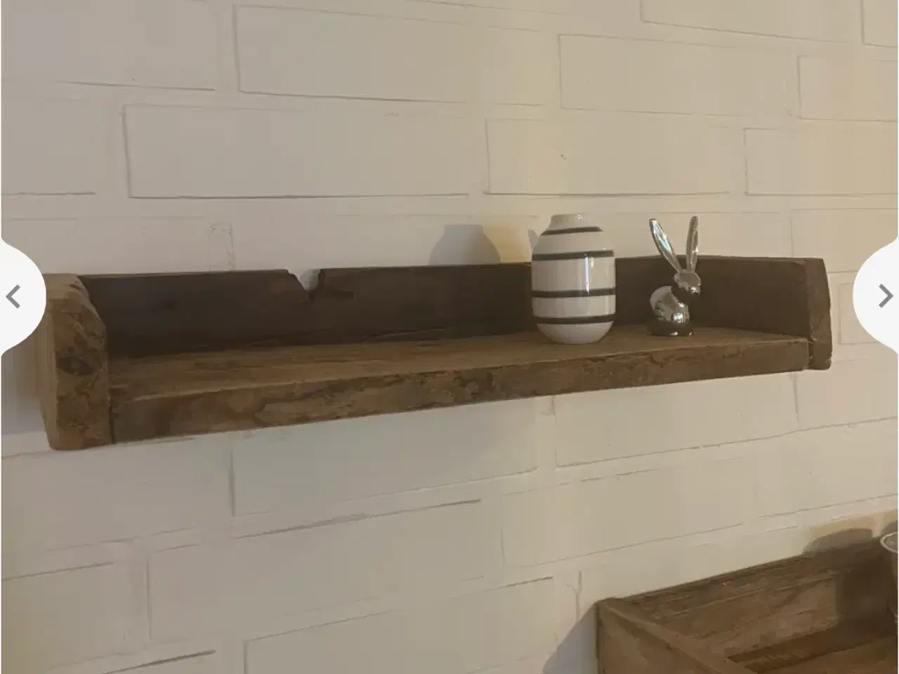 Billede 2 - 2 stk. Ib Laursens unika træhylder med kant