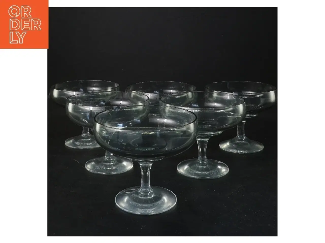 Billede 1 - Sæt af 6 glas skåle (str. 6 stk Ø 11 cm længde 9,5 cm)