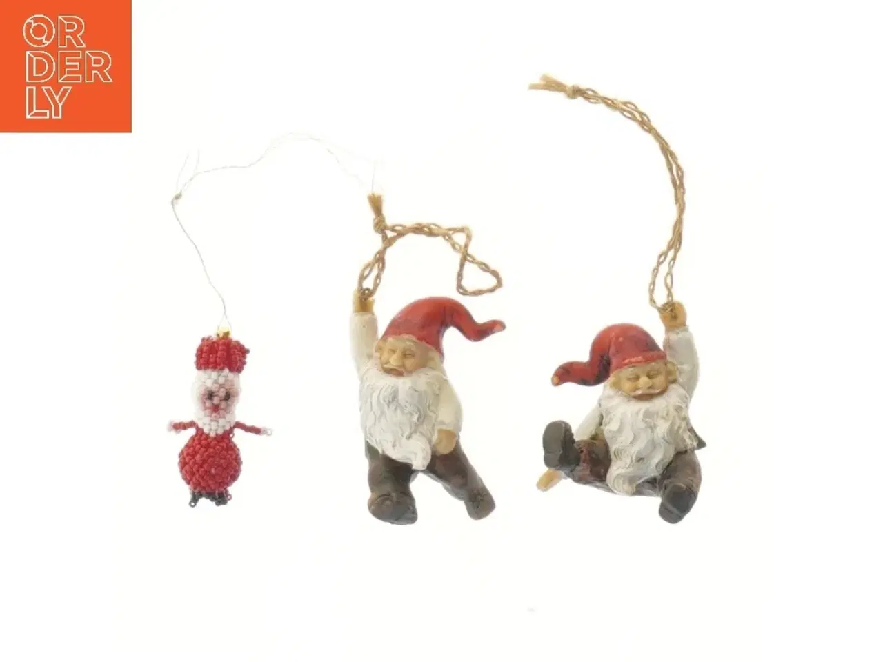 Billede 1 - Julepynt med nisser (str. 8 og 5 cm)