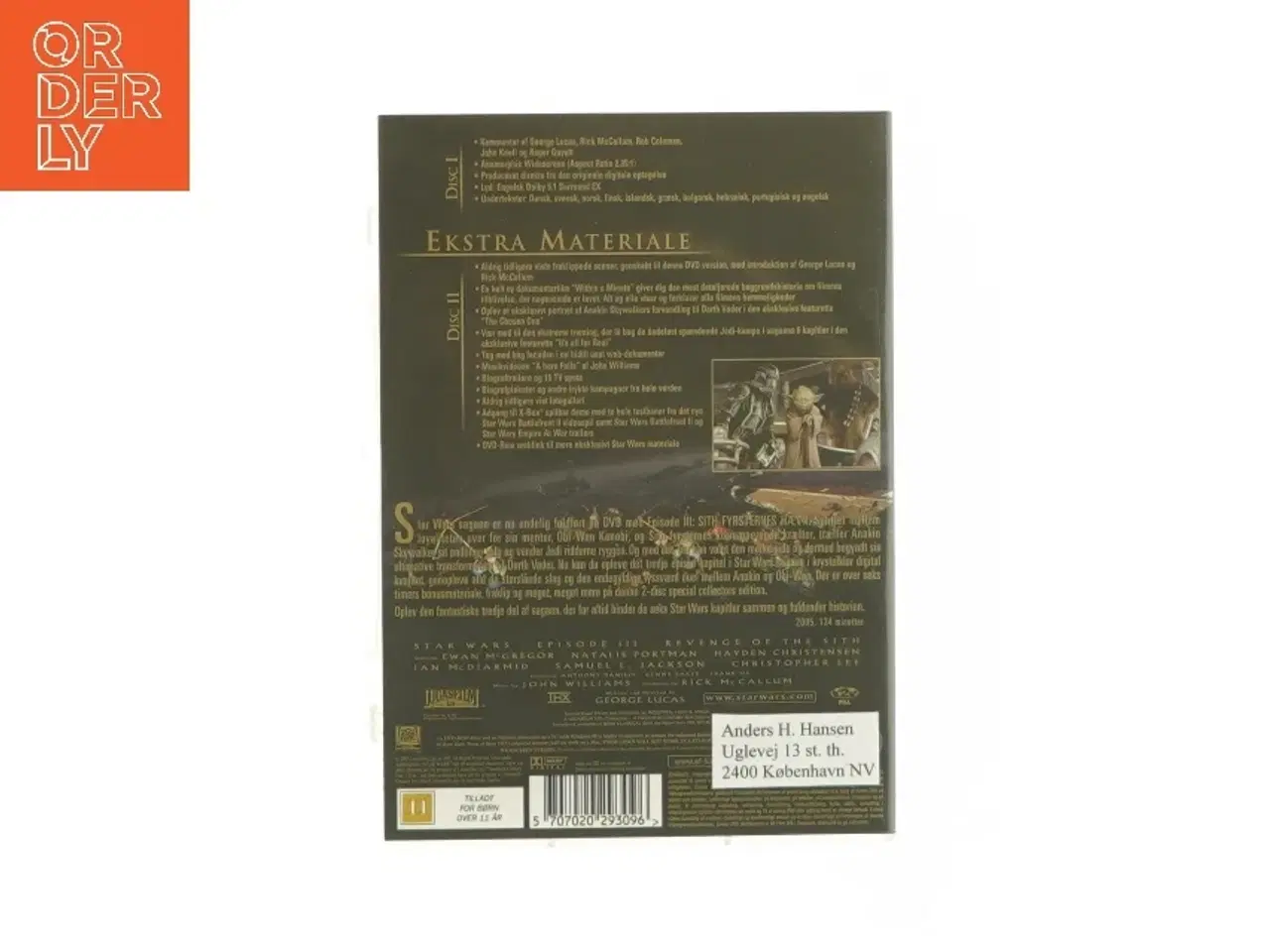 Billede 2 - Star wars 3 sith fyrsternes hævn (DVD)