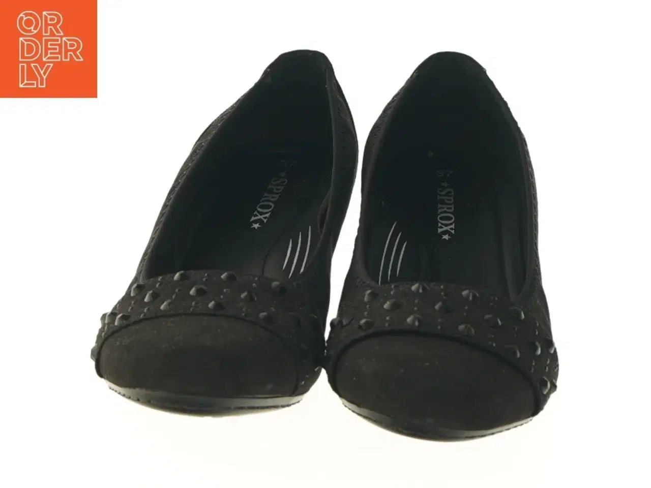 Billede 5 - Sorte damesko med hæl og pynt fra Sprox (str. 37 )