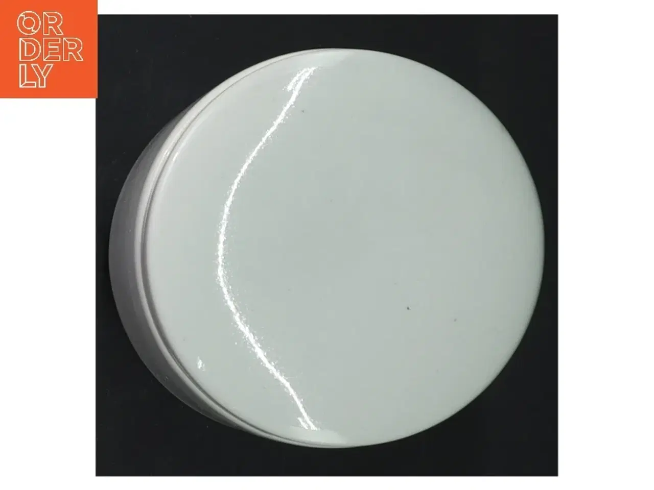 Billede 4 - Hvid porcelænskrukke med låg fra Arabia (str. Ø 7,5 cm højde 11,5 cm)