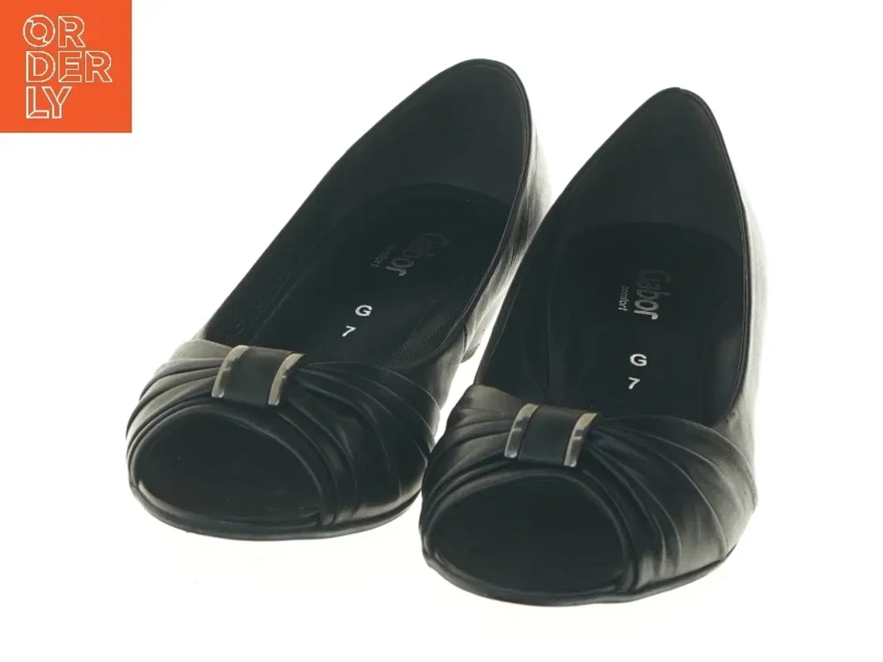 Billede 5 - Sort damepumps med peep-toe fra Gabor (str. 40,5 )