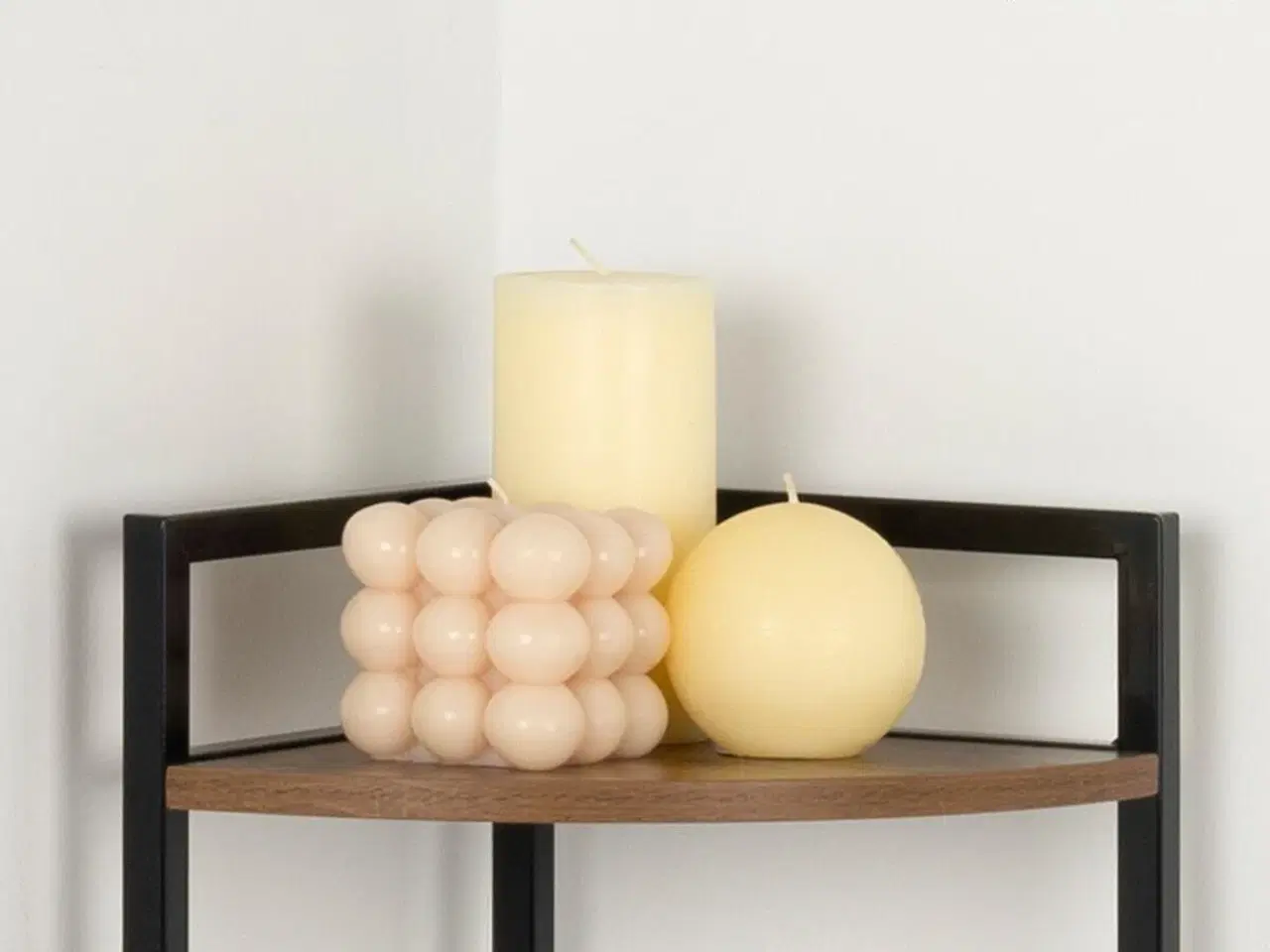 Billede 5 - Hjørnereol Max Home - sort jern og træ MDF, 24 × 80 × 24 cm