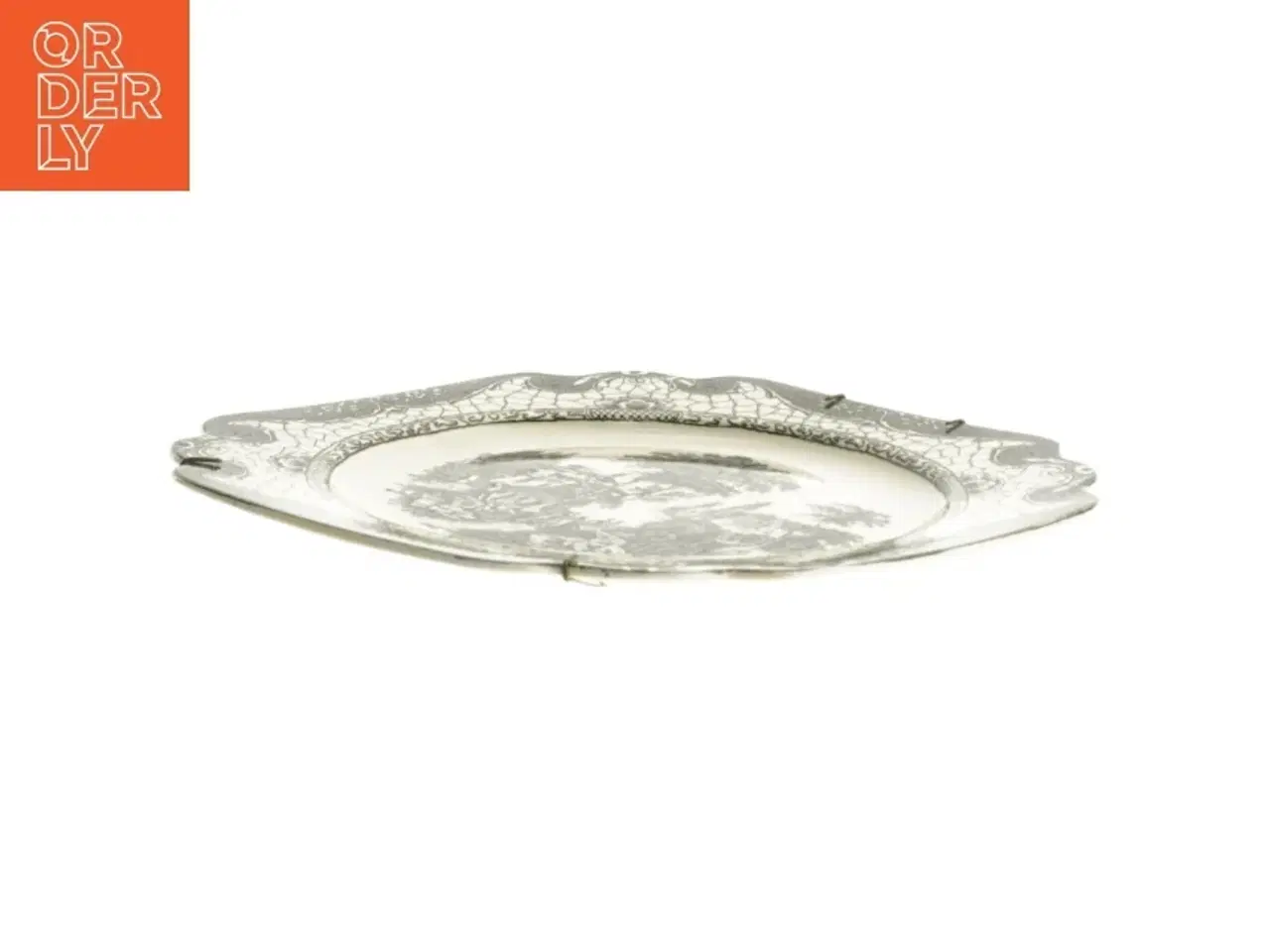 Billede 3 - Antik fajancefad fra Adams (str. 24 x 24 cm)