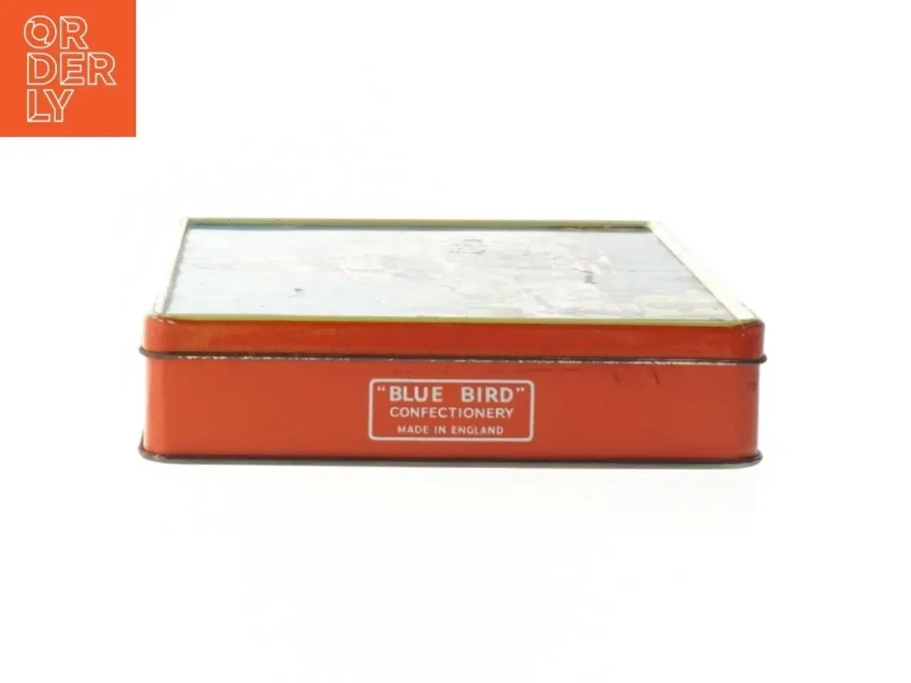 Billede 4 - Metalæske med sejlskibsmotiv (str. 20,5x17 cm)