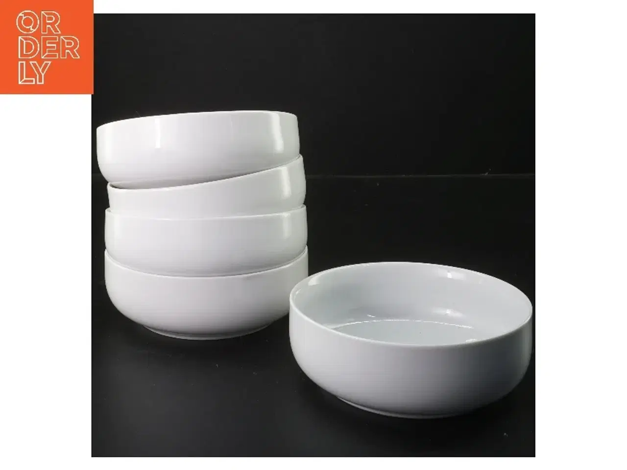 Billede 1 - Hvide skåle, 5 stk Ø 13 cm (str. 5 stk Ø 13 cm)