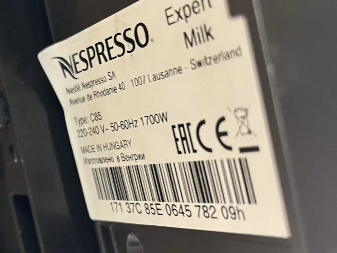 Billede 3 - Kaffemaskine Nespresso Expert C80