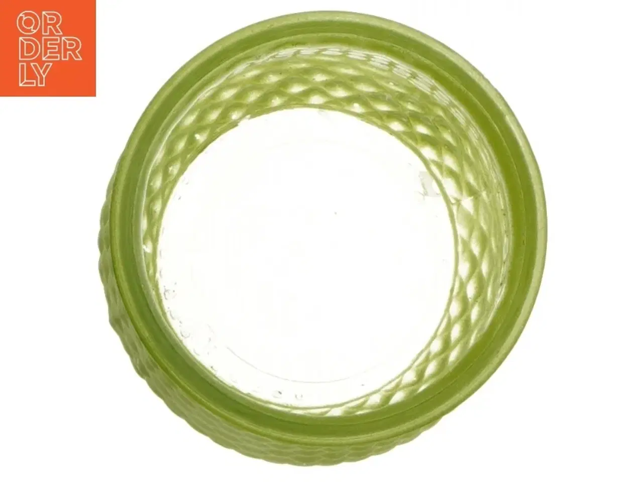 Billede 3 - Grønt dekoreret lysglas (str. 11 cm)