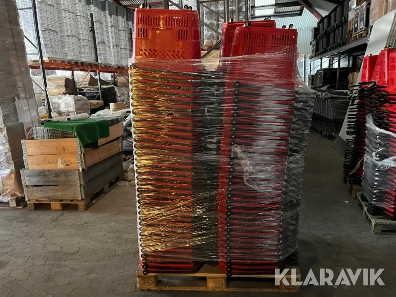 Billede 4 - Indkøbskurve på hjul 1 palle - 129 styk