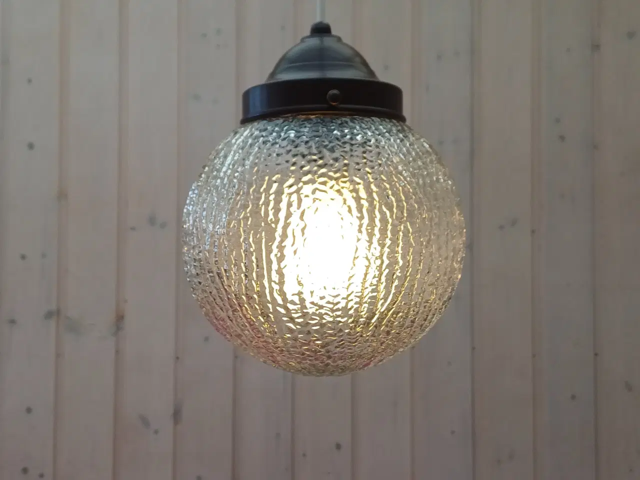 Billede 9 - Retro loftlampe med glasskærm