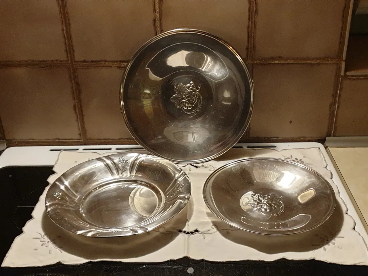 Billede 1 - Sølvplet fade - stage - ske SE 2 fotos