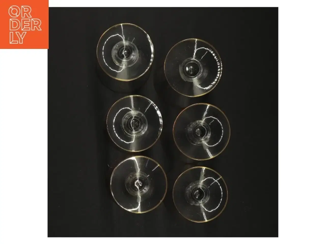 Billede 4 - Vintageglas med guldkant (str. 10 x 6 cm)
