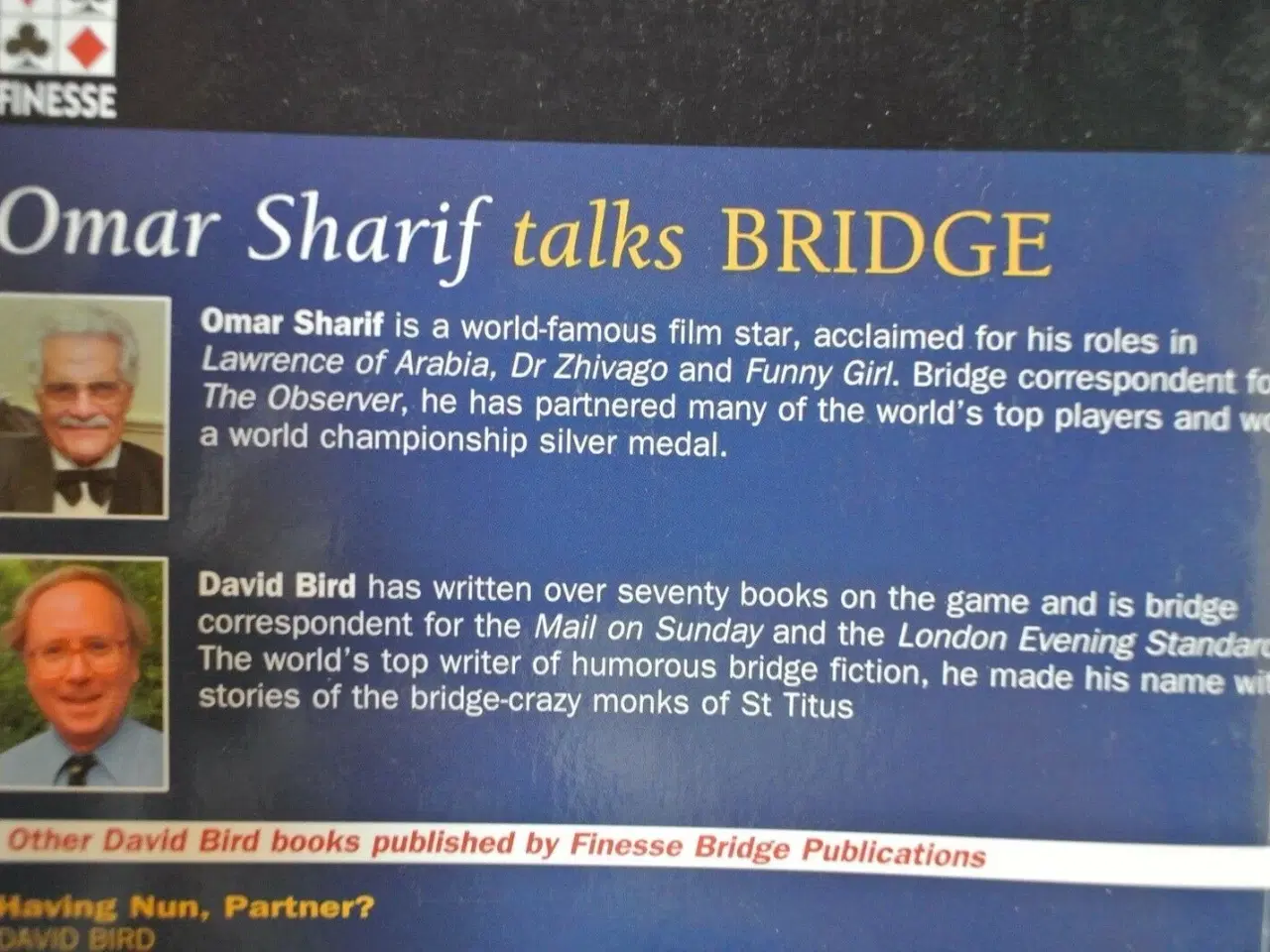 Billede 3 - omar sharif talks bridge, by omar sharif og david 