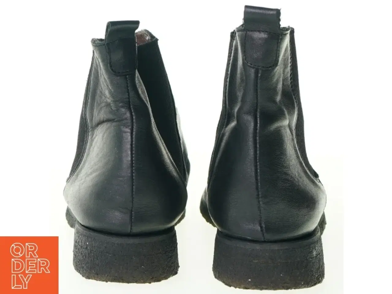 Billede 3 - Læder Chelsea Støvler med rågummi såler (str. 38)