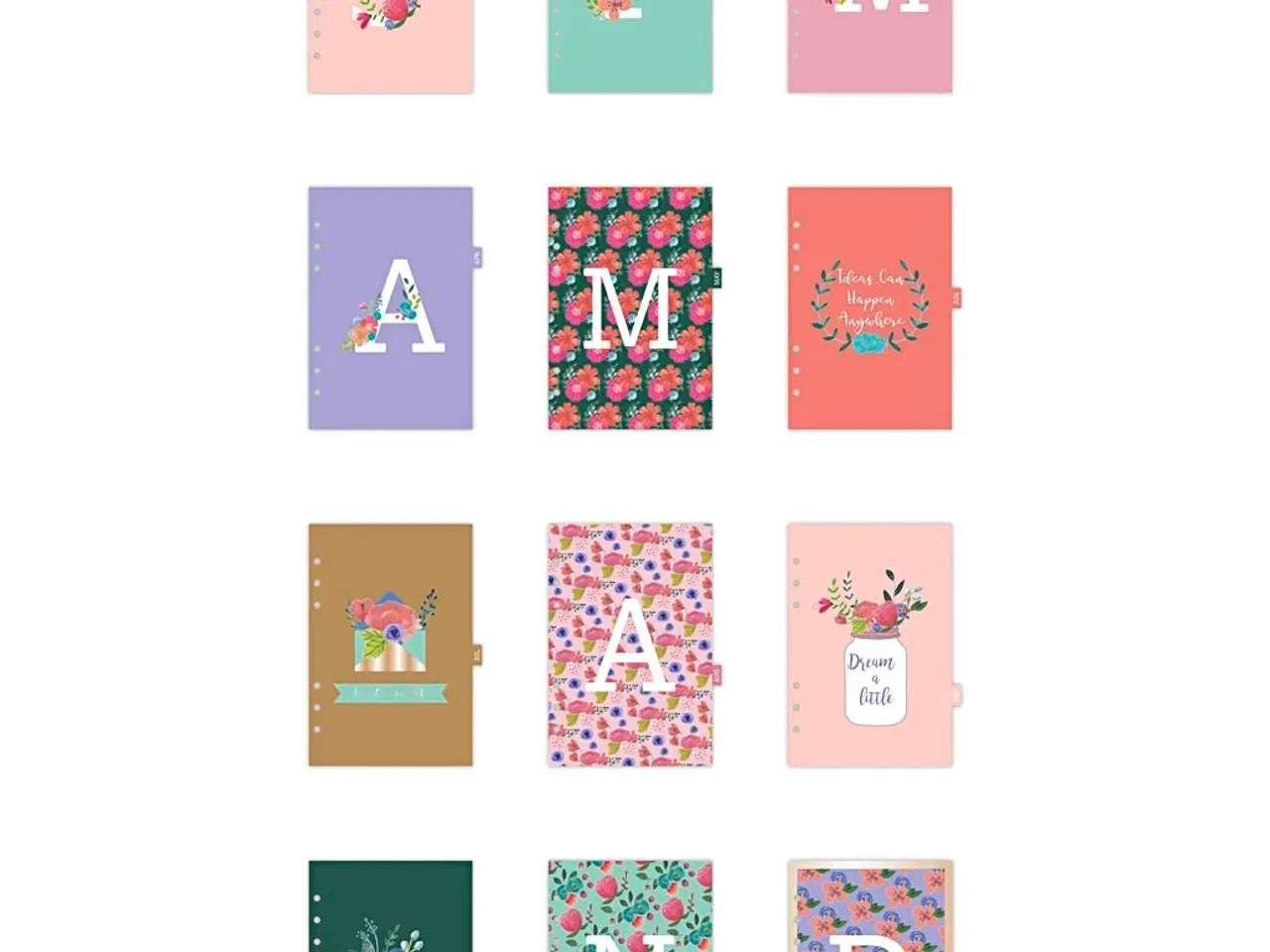 Billede 1 - A5 Skilleblade 12 Sider - Guld, Rød, Koral