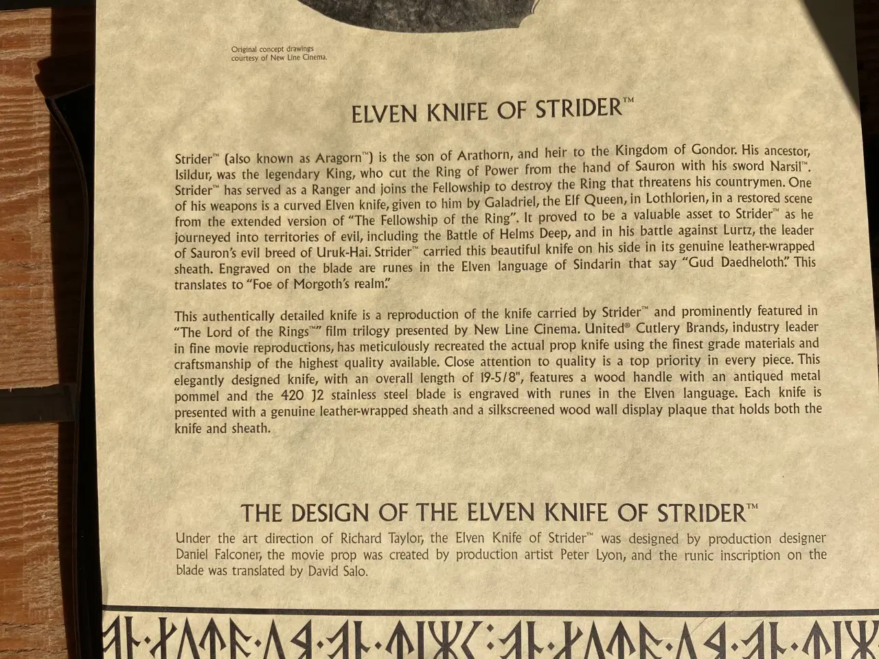 Billede 5 - Lord of the Rings Striders elven knife