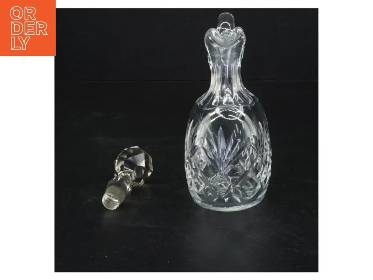 Billede 3 - Karaffel Krystal karaffel med glas prop (str. 15 x 9 cm)