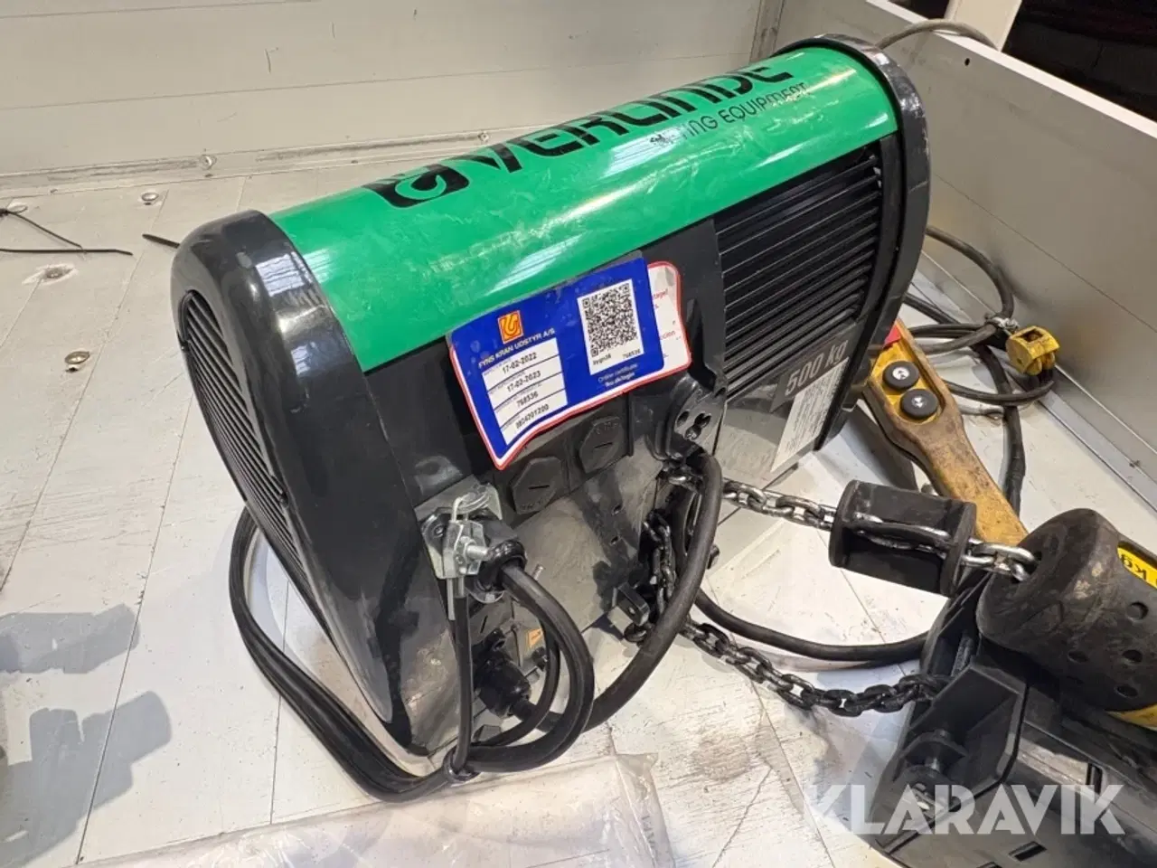 Billede 10 - Kædetalje 500kg med løbekat Eurochain Verlinde