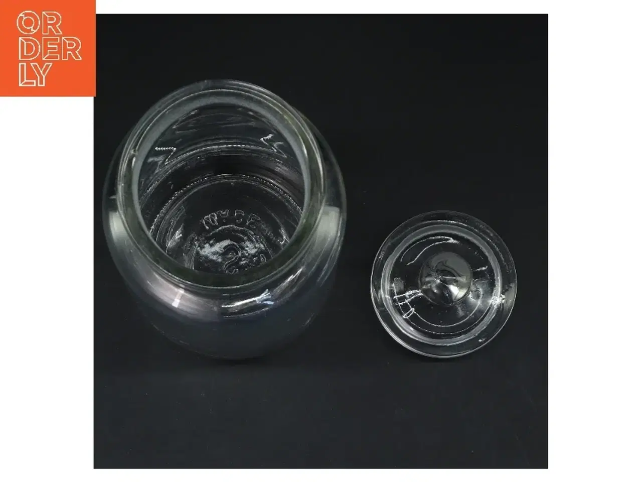 Billede 4 - Glasbeholder med låg (str. Ø 7,5 cm længde 17,5 cm)