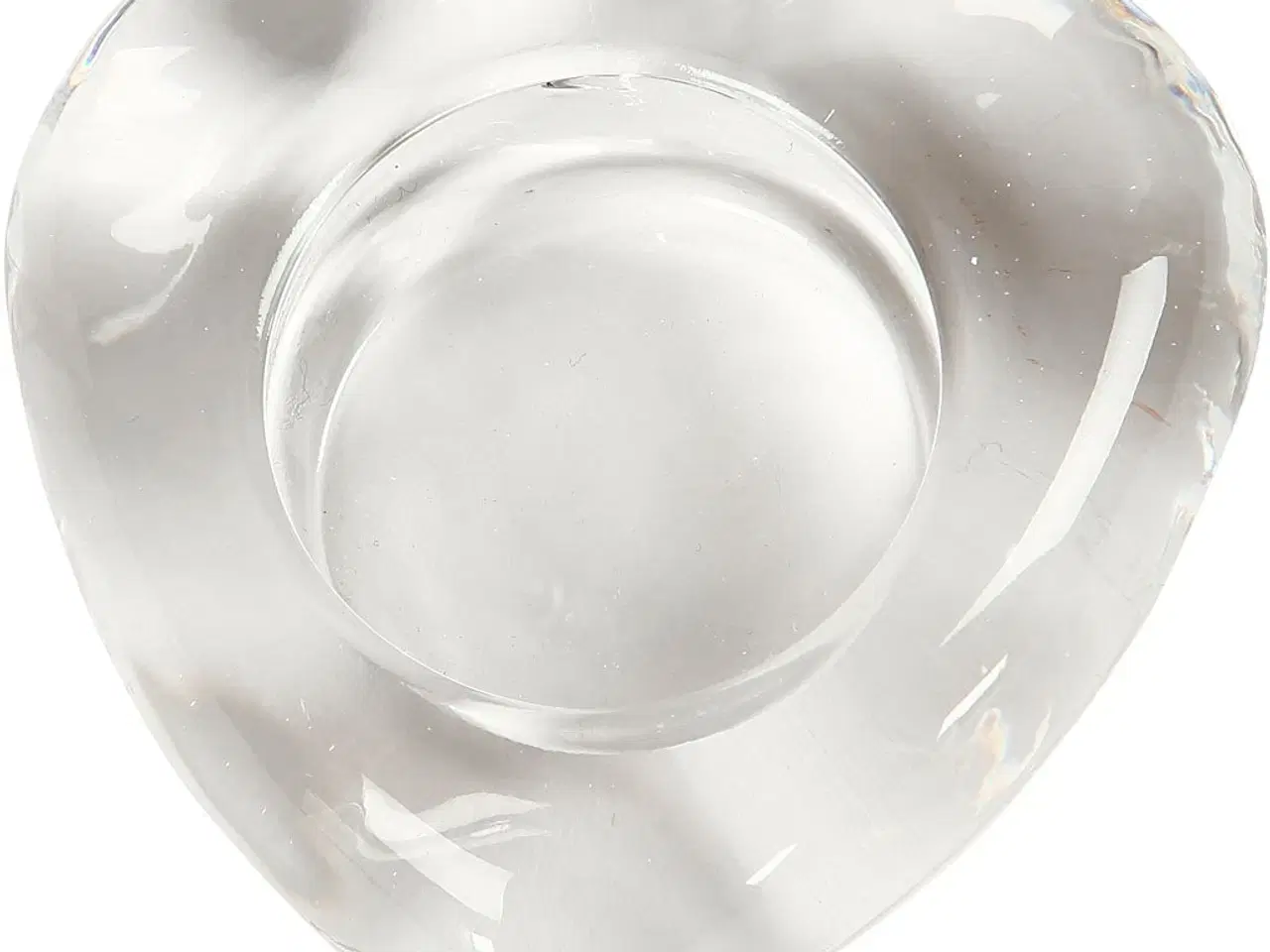 Billede 1 - Elegant lysestage i klart glas, 8x8 cm