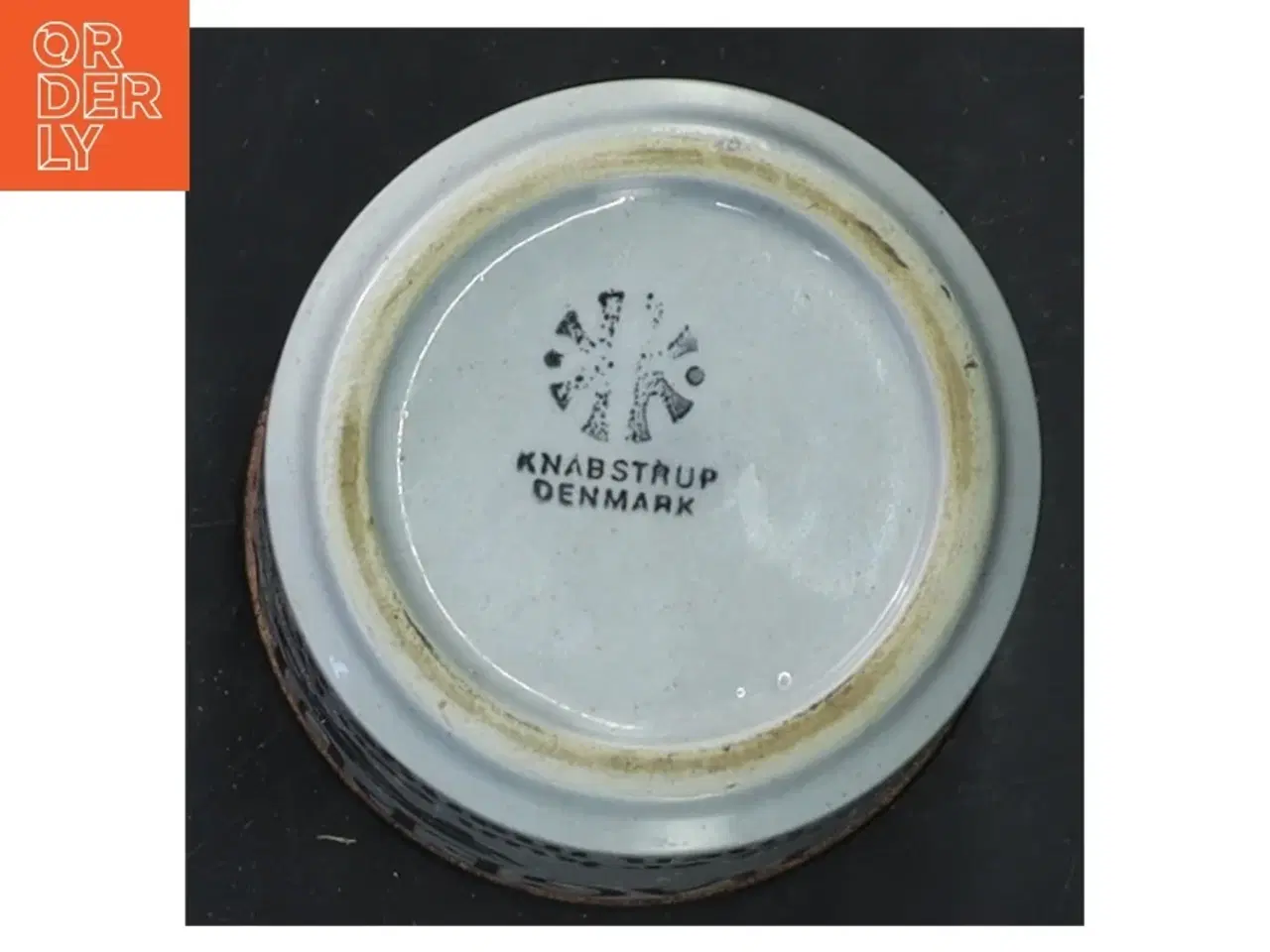 Billede 4 - Knabstrup bagepulver krukke med låg og skovl fra Knabstrup (str. 8x7 cm)