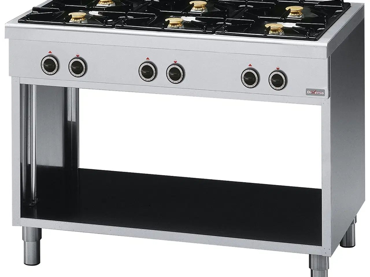 Billede 1 - Gaskomfur 6 blus (3x 3,6 kW & 3x 5 kW)