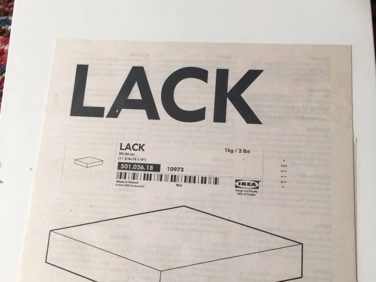 Billede 1 - Lack IKEA hylder
