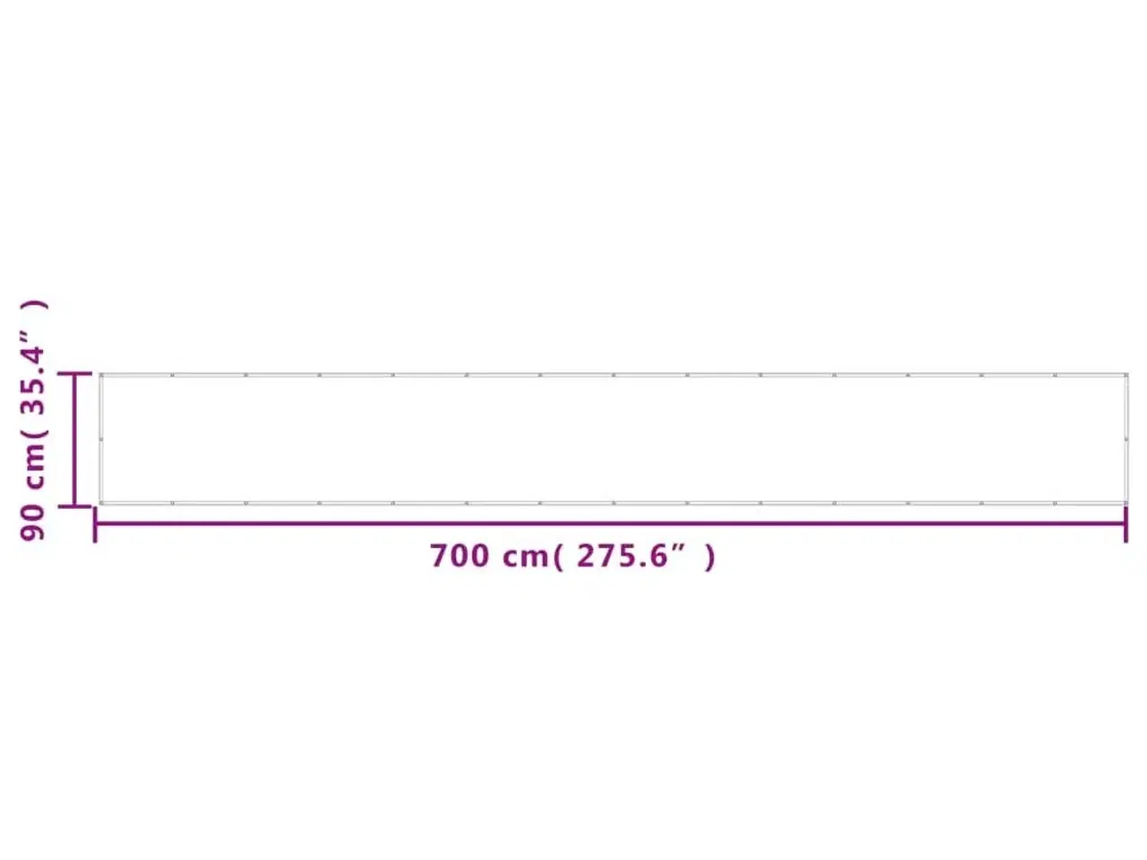 Billede 6 - Altanafskærmning 90x700 cm 100 % polyester gråbrun